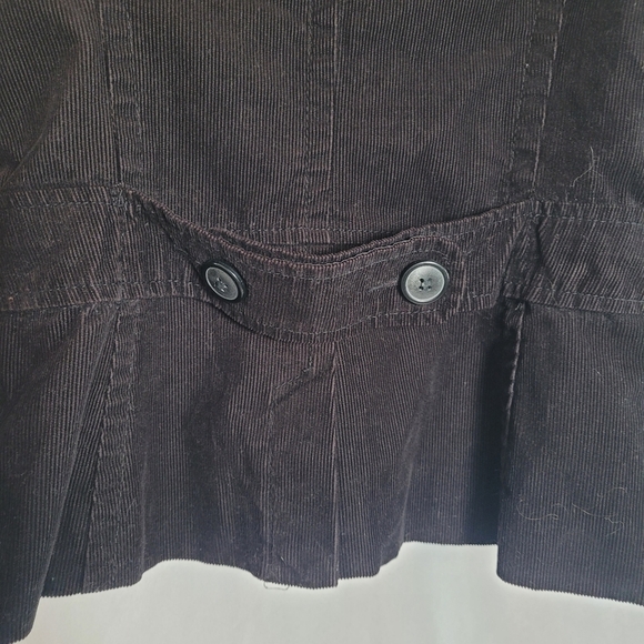 H&M Black Corduroy 2 Button Career Work Office Blazer Women's Size 8 - Picture 7 of 13